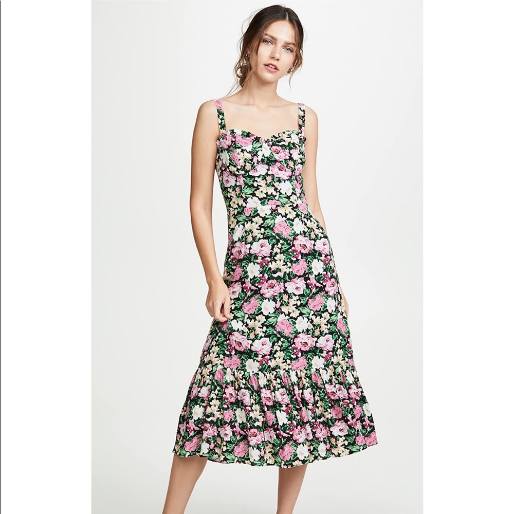WAYF Eloise Bustier MIDI Dress Size Small